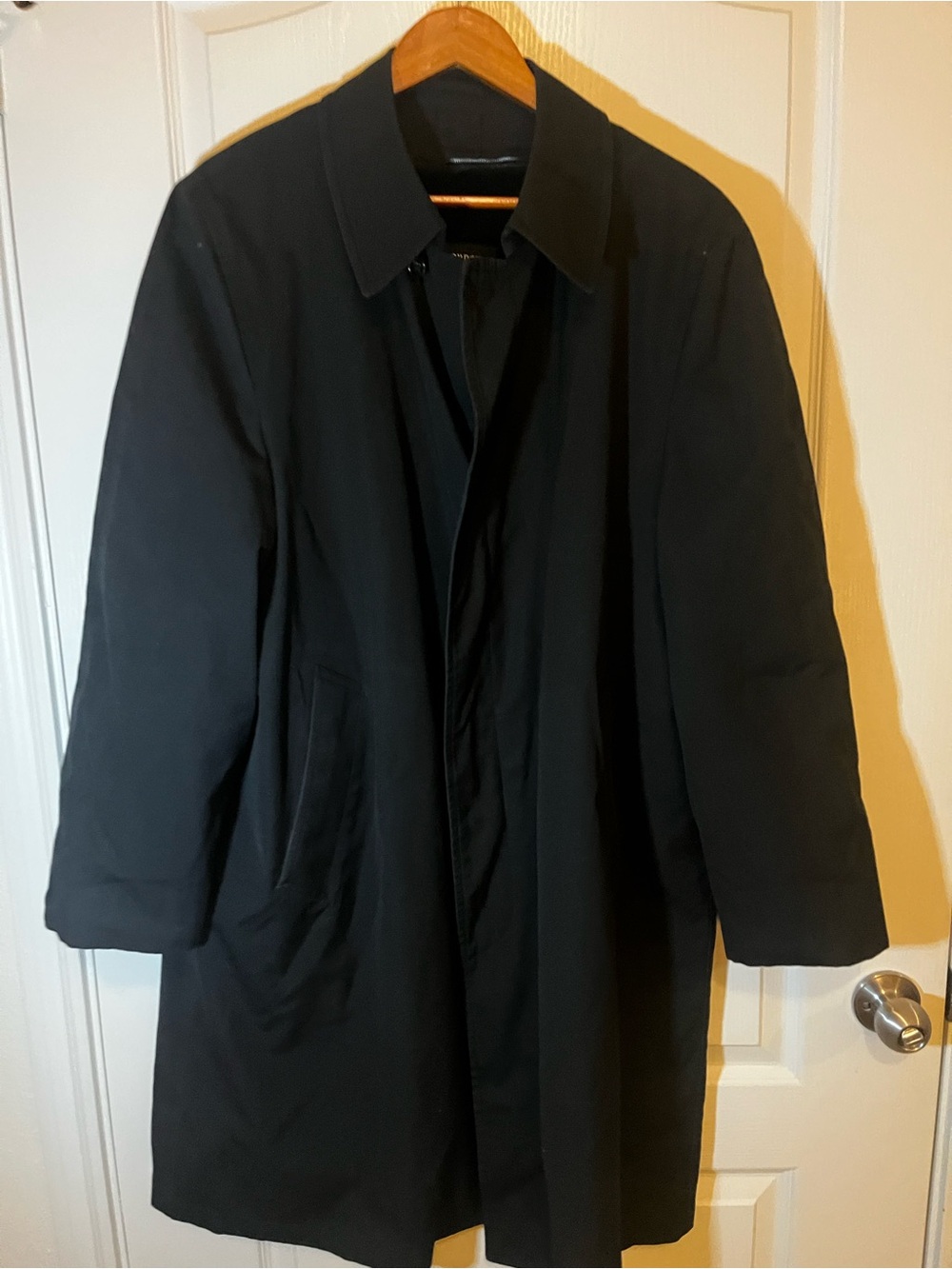 London Fog Men's Black Trench Coat